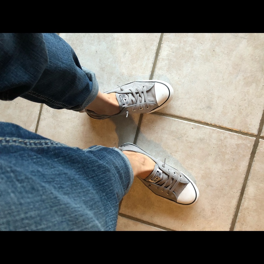 Converse slip on sneakers grey 8.5